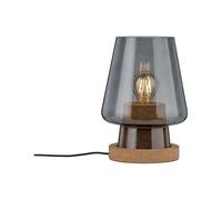 Paulmann 79736 Neordic Iben Table luminaire max. 1x20W Table lamp for E27 Lamps Bedside lamp Smoke Glass Cork 230V Glass/Cork Without lamp