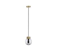 Paulmann 79743 Neordic Linja Pendant luminaire max. 1x20W Pendant lamp for E27 Lamps Ceiling lamp Smoke Glass/Brushed Brass 230V Without lamp