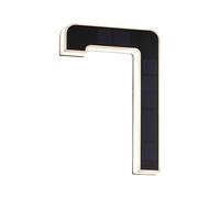 Paulmann 79848 LED Solar House Number 7 IP44 Warm White Replaceable Battery, Includes 1x0.2 Watt SolarLight Black SolarLamp Plastic SolarLight 3000 K