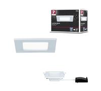 Paulmann 92064 LED recessed Panels Angular Deckenleuchte 6W Light 4000K Neutral White LED Panel White IP44 Splash-Proof Including Light Source