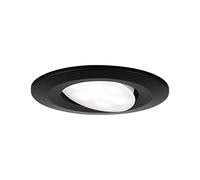 Paulmann Calla 92461 LED Recessed Light Round 1 x 6 W IP65 Neutral White Recessed Spotlight Black Matte Swivelling Spotlights Plastic Recessed Lamp 4000 K