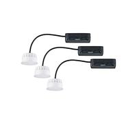 Paulmann 92477 Choose LED recessed luminaire Module Coin Set of 3 Easy Dim Round 3x6.5W lamp Satin recessed Spotlight Plastic recessed lamp 2700K