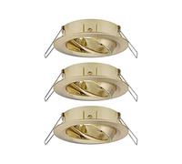 Paulmann 92489 Choose recessed luminaire spot swivelling max. 3x10 watt recessed Ceiling Spotlight Brushed Brass recessed lamp Aluminium