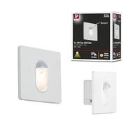 Paulmann 92923 LED recessed luminaire recessed Wall luminaire Rectangular incl. 1x2.7-watt recessed Spotlight White spot Plastic recessed lamp 2700 K