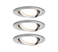 Paulmann 92959 Nova Plus LED recessed luminaire Smart Home Zigbee Set rnd. Swivel 3x6W dim recessed Spotlight Brushed Iron spot Aluminium zinc 2700K