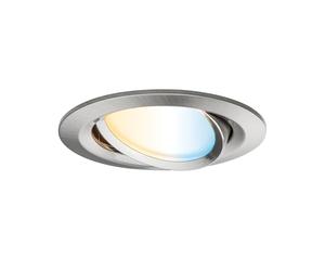 Paulmann 92961 Nova Plus LED recessed luminaire Smart Home Zigbee rnd. Swivel 6W Tunable White dim Brushed Iron spot Aluminium zinc 2700K
