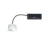 Paulmann 93075 LED Recessed Light Module Smart Home Zigbee RGBW 400 lm 51 mm Round i1 x 5.2 Watt Dimmable Satin Plastic 2700 K Coin, 5.2 W