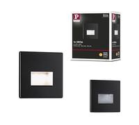 Paulmann 93094 LED recessed wall luminaire Edge Quadro Set 80x5mm 50lm 230V rectangular incl. 1x1.2W outdoor black matt plastic 2700K