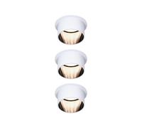 Paulmann 93377 LED recessed luminaire Gil 3-Step-Dim round incl. 3x6 watt dimmable white matt, Black matt recessed spotlight aluminium spot 2700K Coin