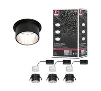 Paulmann 93383 LED Light Gil 3-Step dim Round incl. 3 x 6 Watt Dimmable Brushed Recessed Spotlight Aluminium Spot 2700 K Coin, Matte Black/Iron