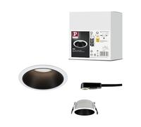 Paulmann 93394 Cole recessed luminaire Rigid Round dimmable recessed Spotlight White, Black matt spot Aluminium, Plastic recessed lamp GU10
