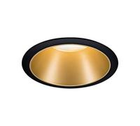Paulmann 93395 Cole recessed luminaire Rigid Round dimmable recessed Spotlight Black matt, Gold spot Aluminium, Plastic recessed lamp GU10