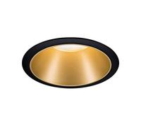 Paulmann 93403 LED Cole recessed luminaire Round incl. 1x6.5 watt dimmable recessed Spotlight Black, Gold matt recessed lamp Plastic, Aluminium zinc Ceiling spot 2700 K