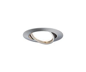 Paulmann 93412 LED recessed luminaire Base Round swivelling incl. 1x5 watt recessed Spotlight Set Brushed Iron spot Metal recessed lamp 3000 K GU10