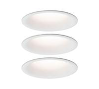 Paulmann 93415 Cymbal LED recessed luminaire incl. 3x6.8W IP44 dimmable recessed Spotlight White matt spot Plastic recessed lamp 2700K
