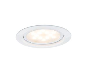 Paulmann 93555 LED Furniture luminaire Set Micro Line Round incl. 1x4.5 watt Cabinet luminaire White Cabinet Light Metal Kitchen lamp 2700 K