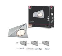 Paulmann 93572 Led Furniture Luminaire With Proximity Sensor Rectangular Incl. 3X2.8W Brushed Iron Cabinet Light Metal,