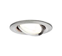 Paulmann 93641 Nova Recessed Spotlight Round Iron Without Bulb Max. 35 W GU10 Recessed Ceiling Light Brushed Aluminium