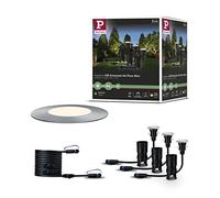 Paulmann 93949 Outdoor Plug & Shine Set Ground recessed Lighting IP65 3000K 3x2.5W 24V 55mm Silver Stainless Steel/Plastic