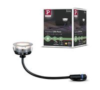 Paulmann 93953 Outdoor Plug & Shine Ground recessed Lighting IP65 3000K 1W 24V 70mm Silver Stainless Steel/Plastic