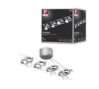 Paulmann 94144 Cable Lighting System - Cardan Set, Extendable Max 4 x 10 Watt Matt Chrome/Chrome Wire Suspension Lamps Without Bulbs