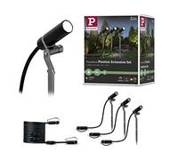 Paulmann 94156 Outdoor Plug & Shine Spotlight Plantini ext. Set 3000K 3x2.5W 24V 40° Anthracite alu, Aluminium, Integriert, 7.5 W, 2.1 x 7.7 x 22.3 cm
