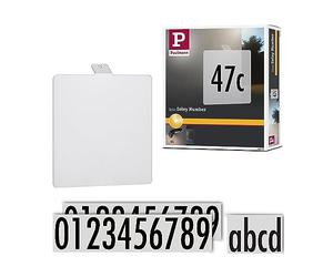 Paulmann 94253 House Number Sign for Soley Outdoor Solar Wall luminaire Accessory Metal White/Transparent