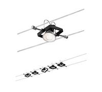 Paulmann 94290 Mac II System Rectangular max. 5x10 watts Ceiling Black matt lamp Metal, Plastic Wire Cable GU5.3 | 5er-Set
