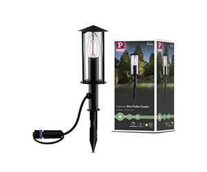 Paulmann 94323 Plug & Shine LED Exterior luminaire mini Bollard Classic IP44 incl. 1x2 watt dimmable Clear Metal 3000 K E14