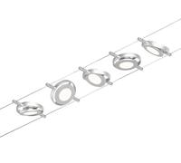 Paulmann 94414 CorDuo LED Cable System Set RoundMac DC incl. 5 x 4.5 Watt Expandable Chrome Matt Chrome Wire Rope Metal 3000 K