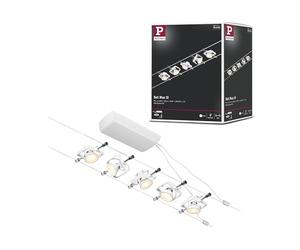 Paulmann 94432 CorDuo Lighting Set - Mac II DC, Max 5 x 10 Watt Extendable Wire Cable, Matt White Plastic GU5.3 System Without Bulbs [Energy Class