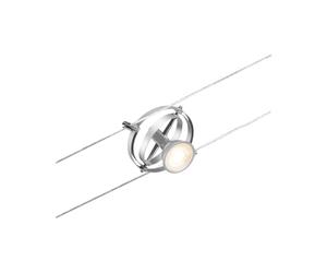 Paulmann 94437 CorDuo Spot Lighting Cardan DC, Max 10 Watt Extendable Cable Lamp Matt Chrome Plastic GU5.3 Wire System Without Bulbs