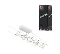 Paulmann 94438 CorDuo Lighting Set - Cardan DC, Max 5 x 10 Watt Extendable Wire Cable System Matt White Plastic GU5.3