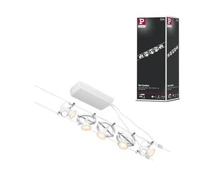 Paulmann 94438 CorDuo Lighting Set - Cardan DC, Max 5 x 10 Watt Extendable Wire Cable System Matt White Plastic GU5.3