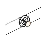 Paulmann 94441 CorDuo Cable System - Spot Lighting Cardan DC, Max 10 Watt Extendable Cable Lamp Matt Black Plastic GU5.3 Wire Cable System Without Bulbs