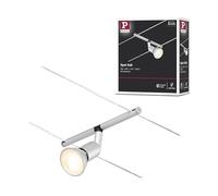 Paulmann 94443 CorDuo Spot Lighting Salt DC, Max 10 Watt Extendable Cable Lamp Matt Chrome Plastic GU5.3 Wire System Without Bulbs