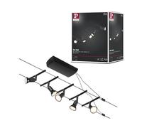 Paulmann 94446 CorDuo Lighting Set - Salt DC, Max 5 x 10 Watt Extendable Wire Cable System Matt Black Plastic GU5.3 Without Bulbs