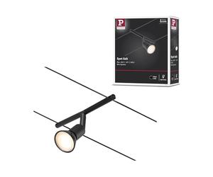 Paulmann 94447 CorDuo Spot Lighting Salt DC, Max 10 Watt Extendable Cable Lamp Matt Black Plastic GU5.3 Wire System Without Bulbs