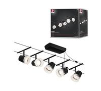 Paulmann 94463 CorDuo Cable System - Basic Lighting Set Cone DC, Max 5 x 10 Watt Extendable Wire Cable Matt Black Plastic GU5.3 Wire Cable System Without Bulbs