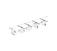 Paulmann 94475 LED Rope System Circle Base Set 5 x 400 lm Including 5 x 5 W Warm White Matte Chrome Plastic Metal Lighting System 3000 K