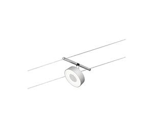 Paulmann 94476 LED Rope System Circle Single Spotlight 400 lm Including 1 x 5 W Warm White Matte Chrome Plastic Metal Lighting System 3000 K