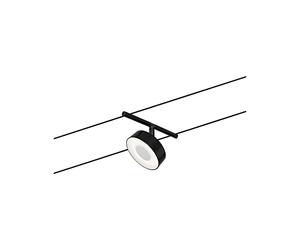 Paulmann 94480 LED Cable System Circle Single Spotlight 400 lm incl. 1 x 5 W Warm White Black Matt Chrome Plastic Metal Lighting System 3000 K