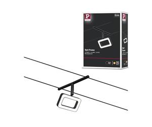 Paulmann 94486 LED Cable System Frame Single Spot incl. 1 x 4.8 W Warm White Black Matt Chrome Plastic Metal Lighting System 3000 K