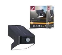Paulmann 94608 Solar LED wallwasher LeslyTwilight-Controlled Motion Detector (IR) IP65Square 113x126mm3000K 5.5W 400lmAnthracite Plastic