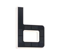 Paulmann 94651 LED Solar House Number B IP44 Warm White Battery Changeable Including 1 x 0.2 Watt Solar Light Black Solar Lamp Plastic Solar Light 3000 K