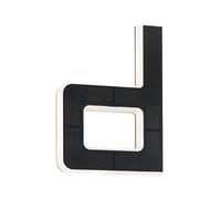 Paulmann 94653 LED Solar House Number D IP44 Warm White Battery Replaceable Including 1 x 0.2 Watt Solar Light Black Plastic Solar Light 3000 K