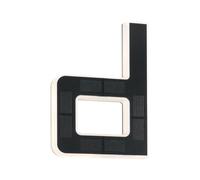 Paulmann 94653 LED Solar House Number D IP44 Warm White Battery Replaceable Including 1 x 0.2 Watt Solar Light Black Plastic Solar Light 3000 K