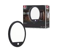 Paulmann 94664 LED Outdoor Light Panel Lamina with Motion Detector IP44 Round incl. 1x14.5 W Warm White Black Outdoor Panel Plastic Light Panel 3000 K