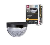 Paulmann 94666 LED Solar Path Luminaire Mimmo IP44 Round incl. 1x1.2 W Daylight White Black Outdoor Panel Plastic Light Panel 6500 K