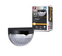 Paulmann 94666 Led Solar Path Luminaire Mimmo Ip44 Round Incl. 1X1.2 W Daylight White Black Outdoor Panel Plastic Light